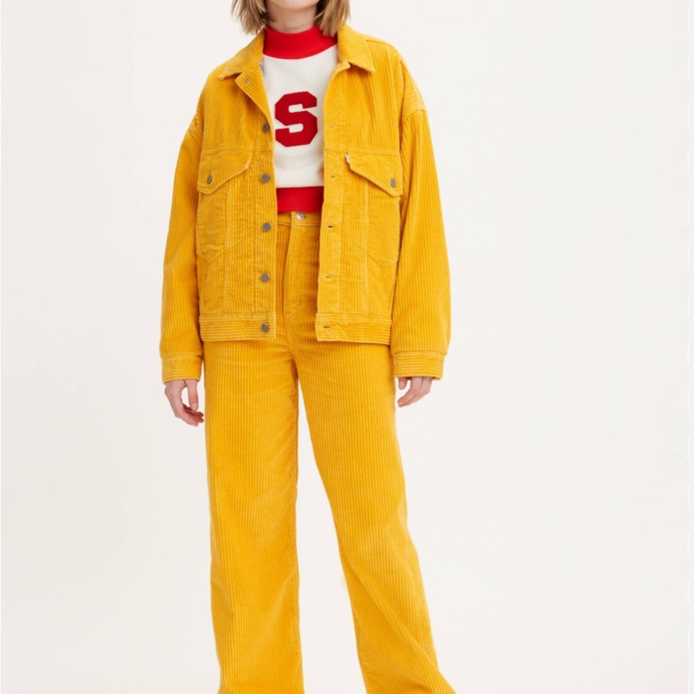 Levi’s x The Simpsons High Loose Corduroy Pants – Size 27 – Golden Rod Yellow